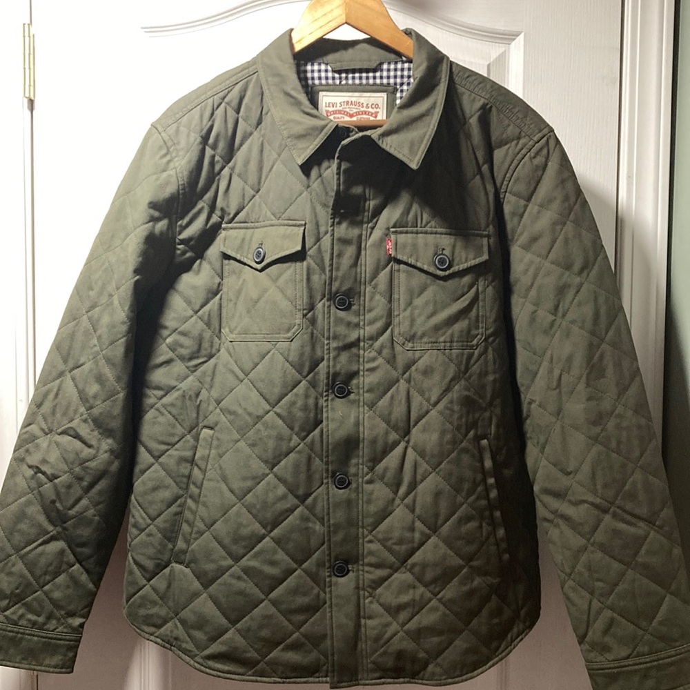 Levi's Men's Quilted Jacket - Olive Green